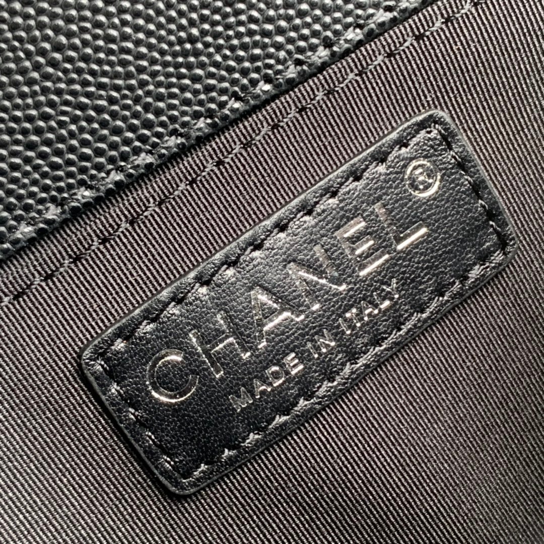 Ch@nel Boy Bag-Caviar-25CM - Image 4