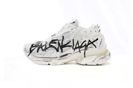 Balenciaga Runner White Black Character Print