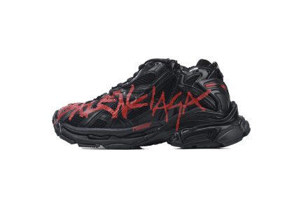 Balenciaga Runner Black Red Character Print