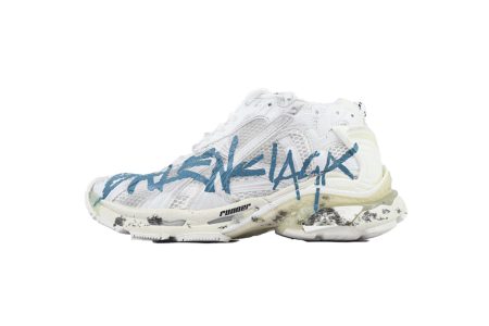 Balenciaga Runner Sneaker White Blue Graffiti