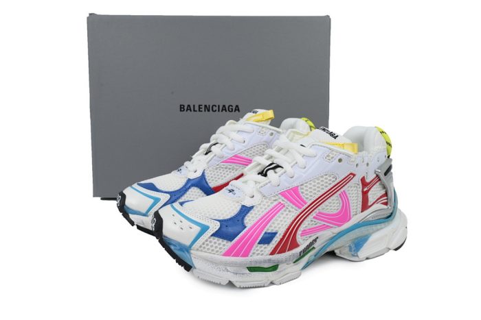 Balenciaga Runner 7.5 White Multi-Color - Men's Luxury Sneakers - Hotmartz